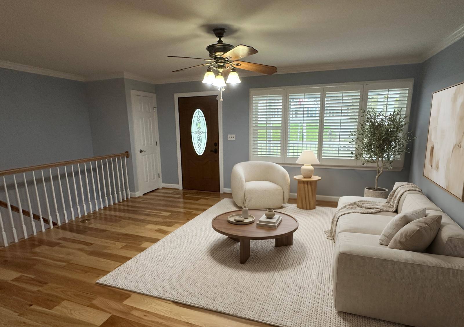 Living room in Stafford, VA, virtually staged