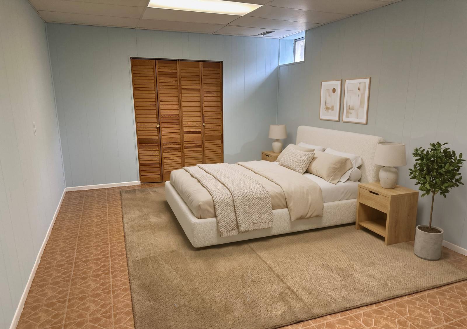 Bedroom in Stafford, VA, virtually staged