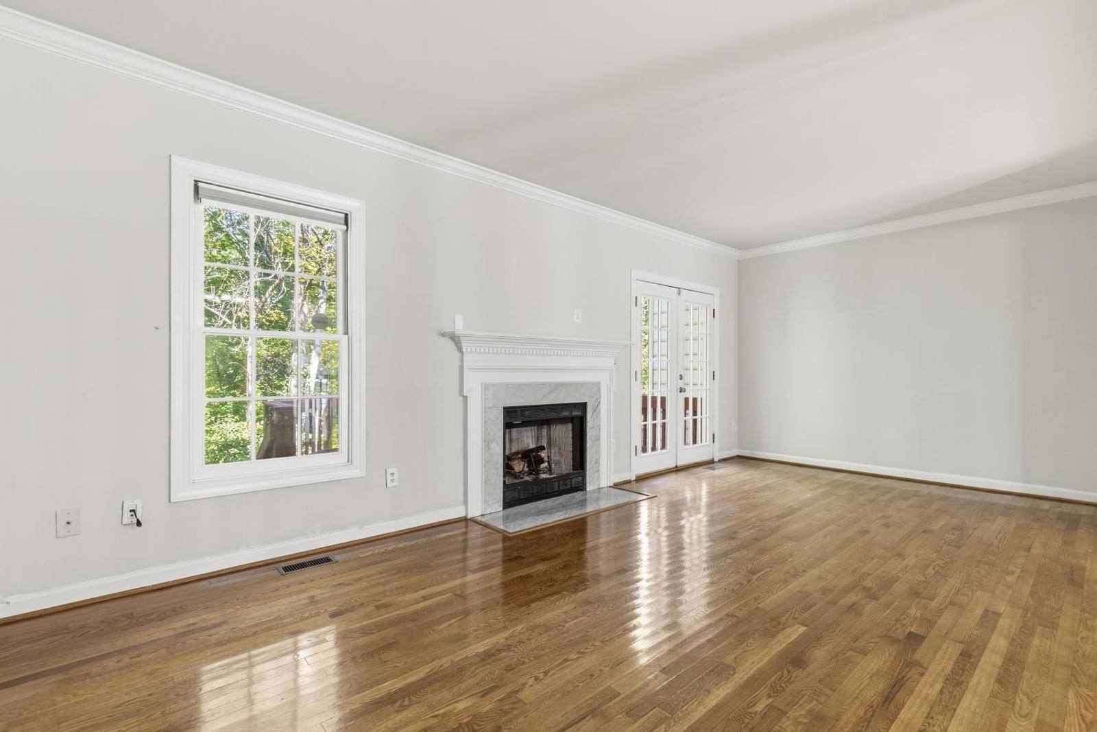 Living room in Woodbridge, VA, as photographed before staging