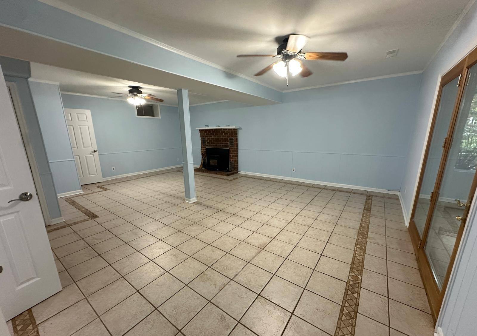 Rec room in Stafford, VA, as photographed before staging