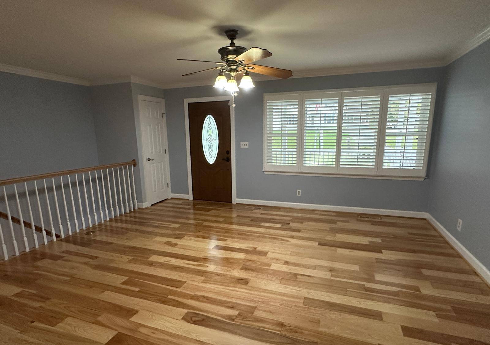 Living room in Stafford, VA, as photographed before staging